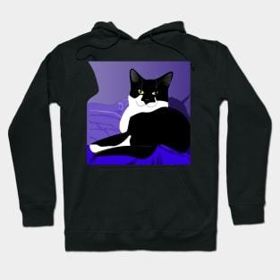 Cute Tuxedo Cat Mr Nelson Copyright TeAnne Hoodie